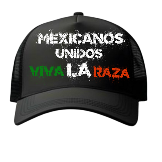 "Mexicanos Unidos" Black Mex Cap