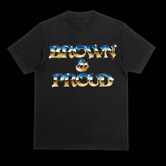 "Brown & Proud" Black Tee